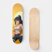 Japanse Geanimeerde Woestijn Persoonlijk Skateboard (Voorkant)