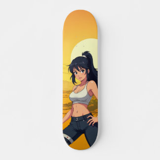 Japanse Geanimeerde Woestijn Persoonlijk Skateboard