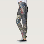 Japanse geborduurde Silk Koi Leggings (Links)