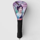 Japanse Geisha AI Creëer foto-realistische stijl Golfheadcover (Voorkant)