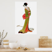 Japanse Geisha Asian Wall Art Poster (Keuken)