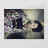 Japanse  Geisha Beauty Magic Lantern Slide Briefkaart (Voorkant)