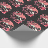 Japanse Geisha Berg Fuji Kersenbloesembomen Cadeaupapier (Hoek)