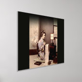 Japanse Geisha - Brievenschrijver Folie Afdrukken (Laagn)