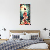 Japanse Geisha Canvas Afdruk (Insitu (Slaapkamer))