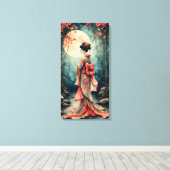 Japanse Geisha Canvas Afdruk (Insitu (Houten vloer))