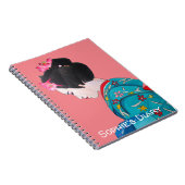 Japanse Geisha cherry blolossom schattig kunstdagb Notitieboek (Rechterzijde)