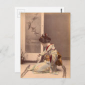  Japanse geisha die de shamisen speelt Briefkaart (Voorkant / Achterkant)