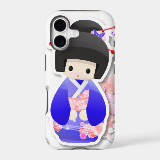 Japanse Geisha Doll - Blue Series iPhone Case