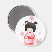 Japanse Geisha Doll - bundelserie Magneet (Voorkant / Achterkant)