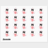 Japanse Geisha Doll - bundelserie Ronde Sticker (Vel)