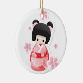 Japanse geisha Doll Ornament (Rechts)