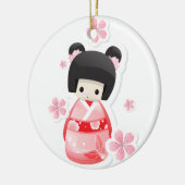 Japanse geisha Doll Ornament (Links)