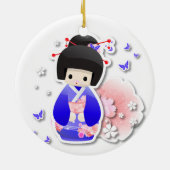Japanse geisha Doll Ornament (Achterkant)