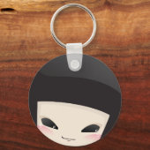 Japanse Geisha Doll - sleutelhanger in gezicht (Voorkant)