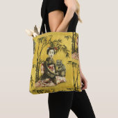 Japanse Geisha en Demon Canvas tas (Dichtbij)