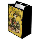  Japanse geisha en Demon Gift Bag Medium Cadeauzakje (Achterkant Gekanteld)