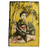  Japanse geisha en Demon Gift Bag Medium Cadeauzakje (Achterkant)