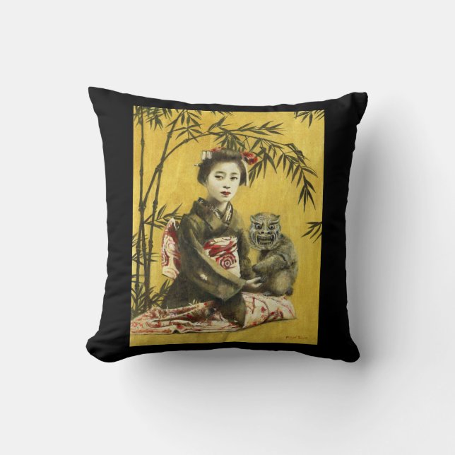  Japanse geisha en demon gooien het kussen (Voorkant)