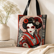 Japanse Geisha Geïnspireerde Gotische Rode Zwarte 
