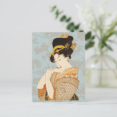  Japanse Geisha Girl Entertainer in Kimono Briefkaart (Staand voorkant)