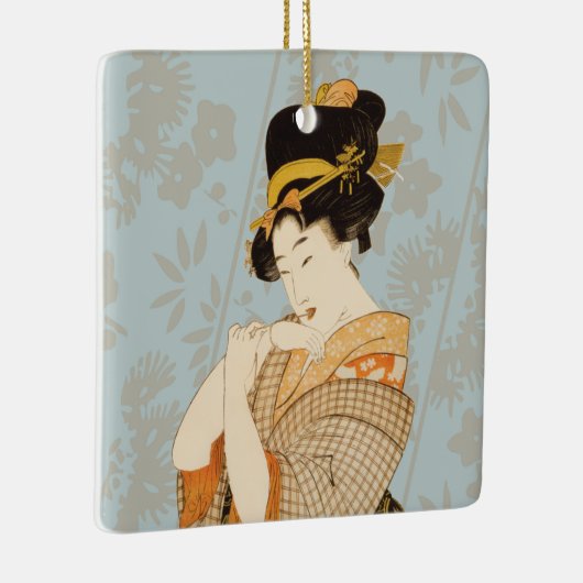  Japanse Geisha Girl Entertainer in Kimono Keramisch Ornament (Rechts)