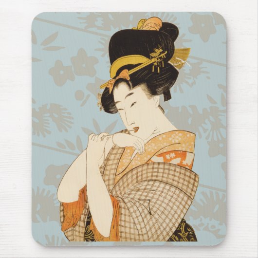  Japanse Geisha Girl Entertainer in Kimono Muismat (Voorkant)