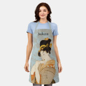  Japanse Geisha Girl Entertainer in Kimono Schort (Gedragen)