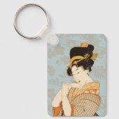  Japanse Geisha Girl Entertainer in Kimono Sleutelhanger (Voorkant)