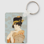 Japanse Geisha Girl Entertainer in Kimono Sleutelhanger (Achterkant)