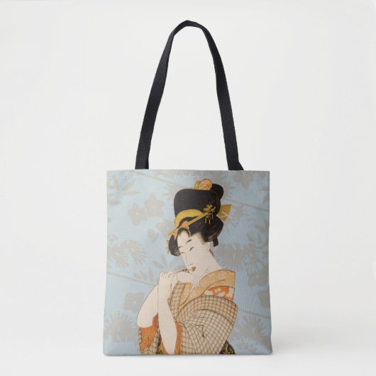  Japanse Geisha Girl Entertainer in Kimono Tote Bag (Voorkant)