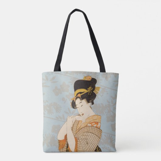  Japanse Geisha Girl Entertainer in Kimono Tote Bag (Achterkant)