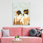  Japanse Geisha Girls in Kimonos Canvas Afdruk (Insitu (Woonkamer))