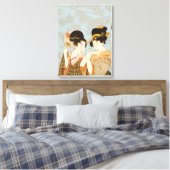  Japanse Geisha Girls in Kimonos Canvas Afdruk (Insitu (Slaapkamer))