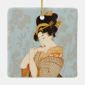 Japanse Geisha Girls in Kimonos Keramisch Ornament (Achterkant)