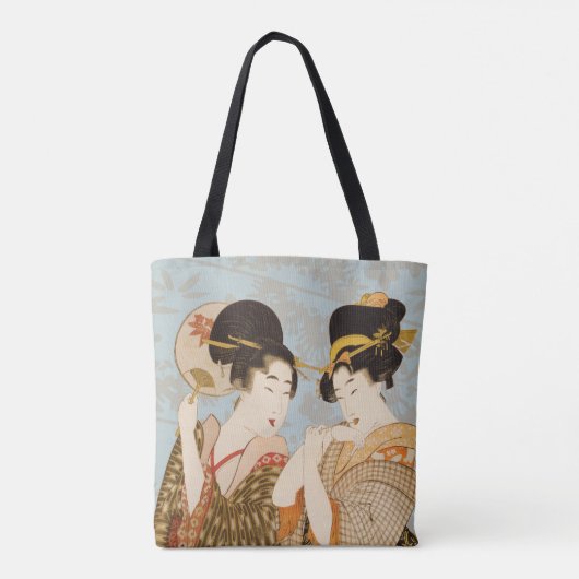  Japanse Geisha Girls in Kimonos Tote Bag (Achterkant)