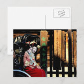 Japanse Geisha in een riksja Briefkaart (Voorkant / Achterkant)