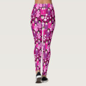 Japanse Geisha in Kimonos Roze Patroon Leggings (Achterkant)