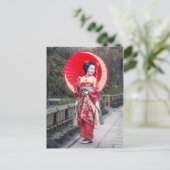 Japanse Geisha in Kyoto Briefkaart (Staand voorkant)