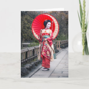 Japanse Geisha in Kyoto Kaart