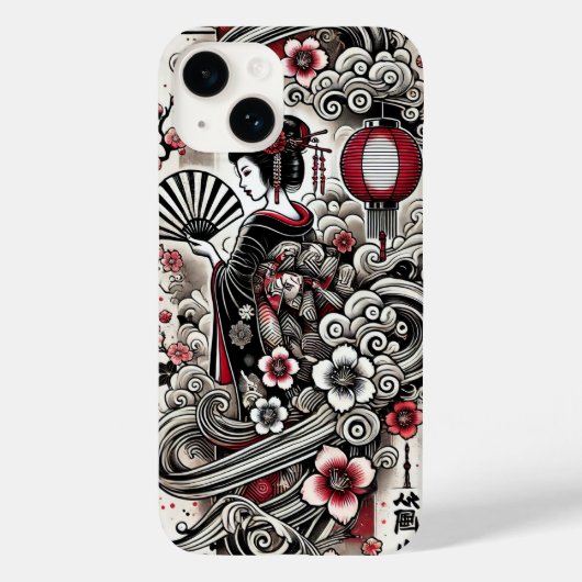 Japanse Geisha iPhone Case – Stijlvol en duurzaam (Achterkant)