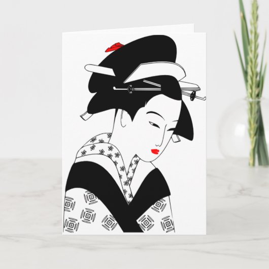 Japanse Geisha Kaart (Voorkant)