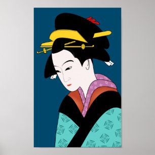 Japanse geisha kimono leuke kunst poster