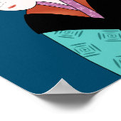 Japanse geisha kimono leuke kunst poster (Hoek)