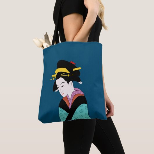 Japanse geisha kimono leuke kunst tote bag (Dichtbij)