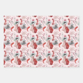 Japanse Geisha Koi en Temple Waterverven Wrappin Inpakpapier Vel (Voorkant 3)