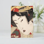 Japanse Geisha kunst Bedankkaart (Staand voorkant)