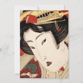 Japanse Geisha kunst Feestdagenkaart