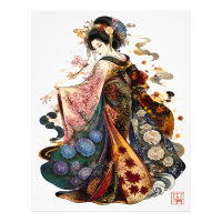 Japanse Geisha Kunst | Kimono en Seizoensbloemen