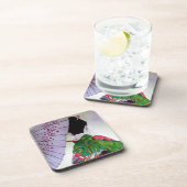 Japanse Geisha-kunst met kimono en paraplu Drankjes Onderzetter (Rechterzijde)